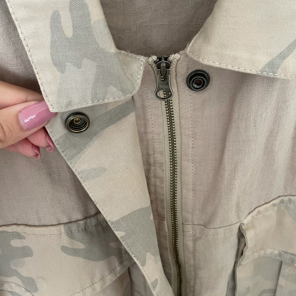 Anthropologie Hei Hei Khaki Camouflage Bomber Jacket M - Picture 5 of 6